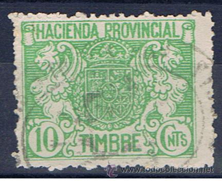 Sellos: hacienda provincial 1926 edifil 2  timbre 10 cts