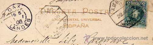 Sellos: Ambulante Cartagena - Albacete, sobre tarjeta postal de Hauser 1919. Vista general.