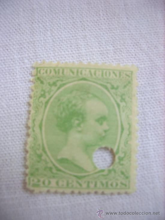 Timbres: EDIFIL 220T REINADO DE ALFONSO XIII  TIPO PELON TALADRADO  1889-1899