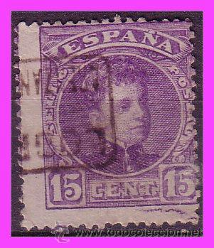 Francobolli: 1901 Alfonso XIII, EDIFIL n&ordm; 246 (o) mat. carter&iacute;a Arenzana de Abajo LOGRO&Ntilde;O