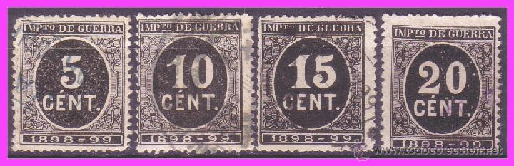 Briefmarken: 1898 Cifra, EDIFIL n&ordm; 236 a 239 (o)