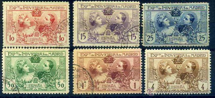 Timbres: Sr 1 al 6 exposicion industrias de madrid
