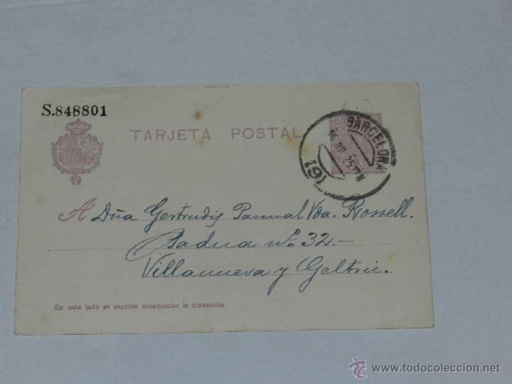 Timbres: ENTERO POSTAL VILLANUEVA Y GELTRU 1925