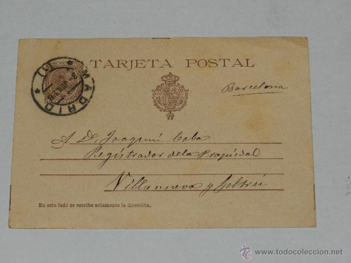 Timbres: ENTERO POSTAL VILLANUEVA Y GELTRU 1898