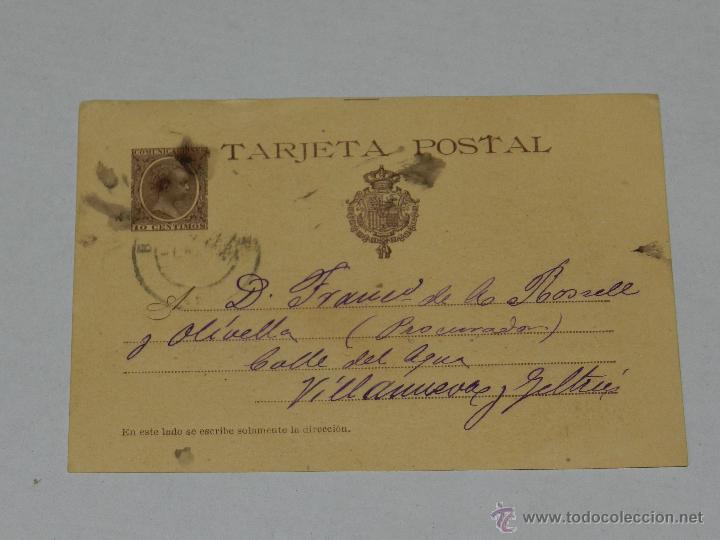 Timbres: ENTERO POSTAL VILLANUEVA Y GELTRU 1898