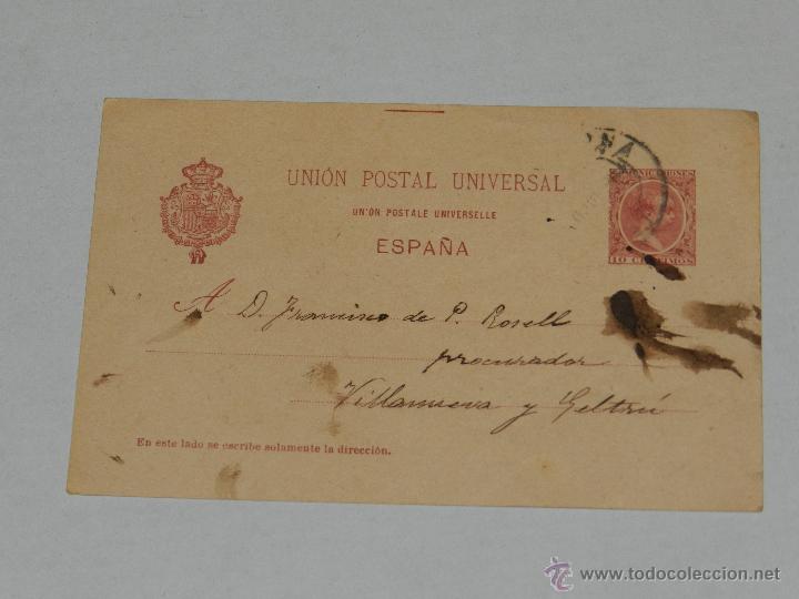 Timbres: ENTERO POSTAL VILLANUEVA Y GELTRU 1898