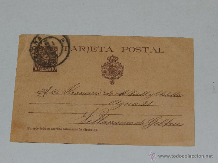 Timbres: ENTERO POSTAL VILLANUEVA Y GELTRU 1901