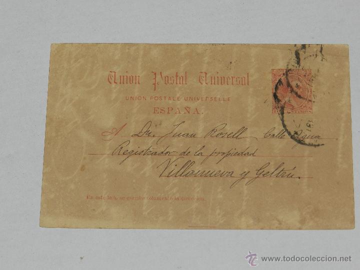 Timbres: ENTERO POSTAL VILLANUEVA Y GELTRU 1891
