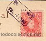 Stamps: Carteria Caldetas, sobre tarjeta postal de Caldetas Vista panor&aacute;micas Izquierda de la poblaci&oacute;n. 12