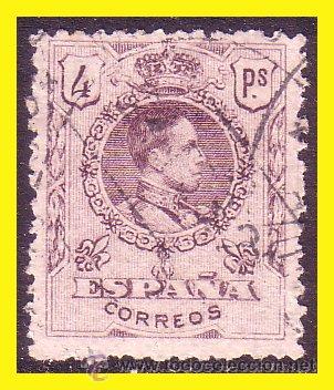 Stamps: 1909 Alfonso XIII, EDIFIL n&ordm; 279 (o) lujo