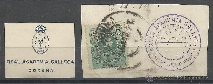 Stamps: marcas real academia gallega coru&ntilde;a con medallon
