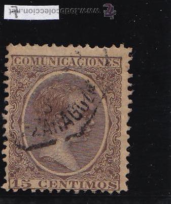 Stamps: ZARAGOZA - &iquest;? .. MATASELLOS AMBULANTE - SOBRE SELLO ALFONSO XIII PELON edifil N 219