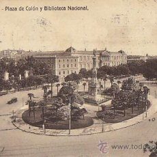 Selos: TARJETA POSTAL COLON , BIBLIOTECA , CIRCULADA MADRID RODILLO / BARCELONA . 1927 VAQUER. Lote 46216154