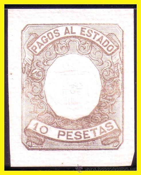 Sellos: FISCALES PAGOS AL ESTADO 10 ptas casta&ntilde;o (o)