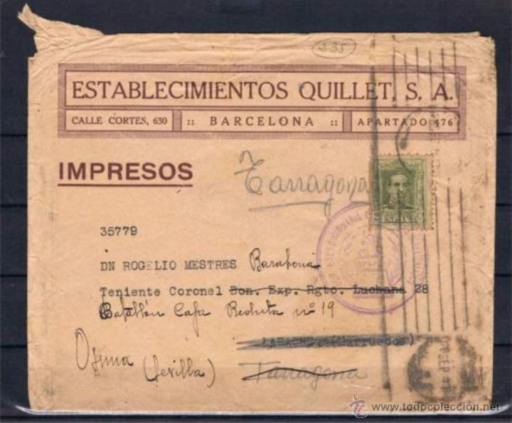 Sellos: BARCELONA A LARACHE Y REESPEDIDA - Foto 1