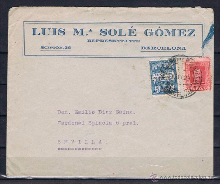 Sellos: 1929.- BARCELONA A SEVILLA - Foto 1