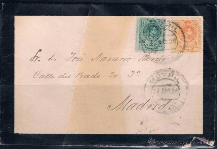 Sellos: 1920.- MOTRIL (GRANADA) A MADRID - Foto 1