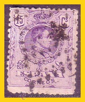 Briefmarken: 1909 Alfonso XIII EDIFIL n&ordm; 270 (o) matasello rombo de puntos con estrella