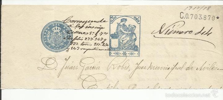 Francobolli: cabecera documento notarial juez municipal de aviles