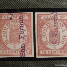Sellos: SELLO - 2 PÓLIZAS - 10 Y 25 CÉNTIMOS ROJO / CASTAÑO - POLIZA - SIN DENTAR - CLASE 15 Y 16, 1906
