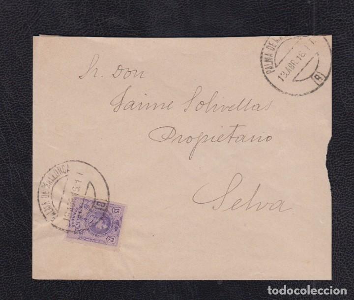 Sellos: 1916.- PALMA DE MALLORCA A SELVA - Foto 1