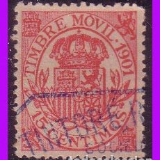 Selos: FISCALES 1901 TIMBRES MOVILES GUILLAMON Nº 66 (O). Lote 87918204