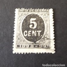 Sellos: ESPAÑA,1898,CIFRAS,IMPUESTO DE GUERRA,EDIFIL 236,USADO,MARQUILLADO,( LOTE AR)