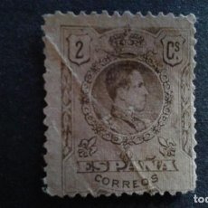 Sellos: ESPAÑA,1909, ALFONSO XIII, EDIFIL 267, USADO, DOBLEZ, (LOTE AR)