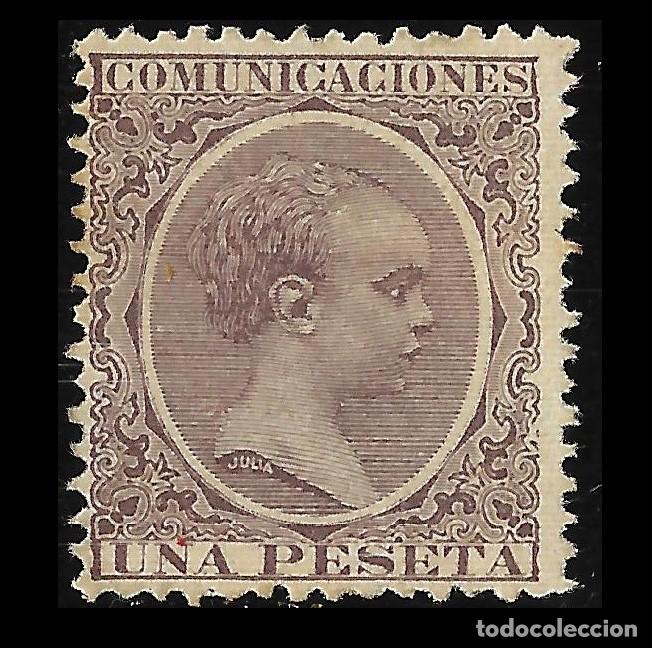 Sellos: Sello.1889-1901 Alfonso XIII. Tipo Pelón. 1 p violeta negro. Nuevo. Edifil. 226 - Foto 1 - 127465019