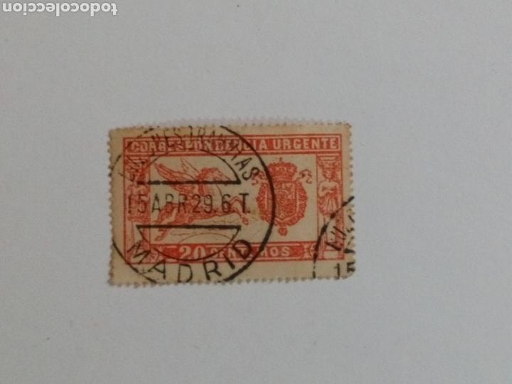 Timbres: 20 cts correspondencia urgente Pegaso matasellos Madrid 1929
