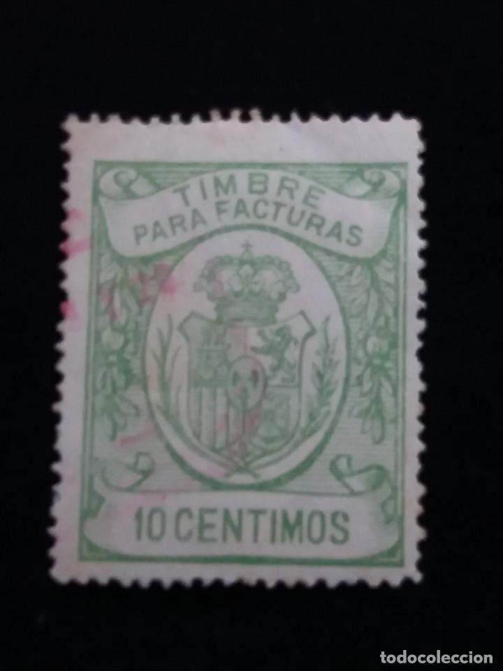 Sellos: TIMBRE PARA FACTURAS10 CENTIMOS - 1900 - Foto 1