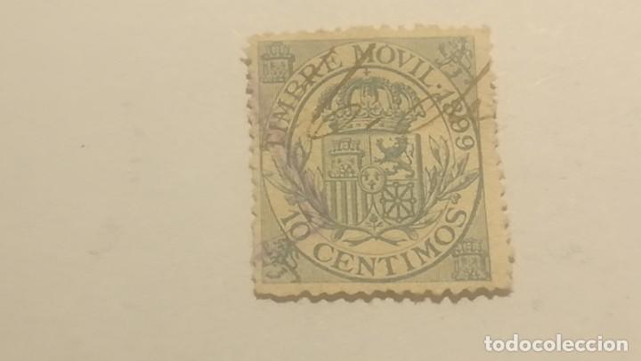 Sellos: Timbre movil 1899. 10 centimos - Foto 1