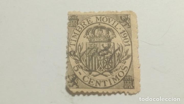 Sellos: Timbre Movil 1901. 5 c&eacute;ntimos - Foto 1