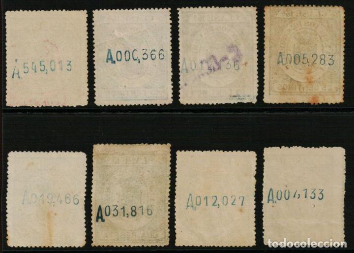 Sellos: EFECTOS DE COMERCIO. 1906. 8 VALORES DE LA SERIE - Foto 2