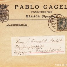 Sellos: SOBRE COMERCIAL DE PABLO GAGEL EN MÁLAGA -1899