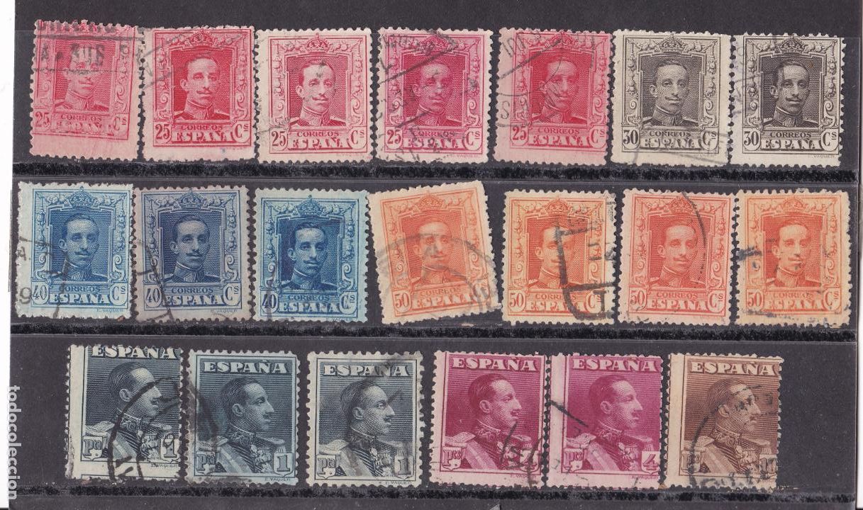 Selos: AA38- Alfonso XIII Vaquer Edifil 310 /23 . Completa + Variedades. Ver 4 Im&aacute;genes