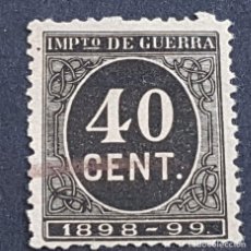 Sellos: ESPAÑA,1898, CIFRAS, IMPUESTO DE GUERRA, 40 CÉNTIMOS, CATÁLOGO GÁLVEZ 50, USADO, (LOTE AR)