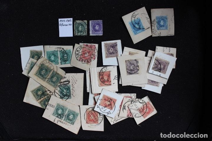 Sellos: Lote de 40 sellos Alfonso XIII tipo Cadete años 1901 a 1905 - Foto 1 - 164722282