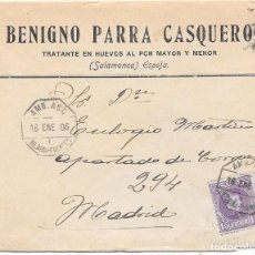 Sellos: EDIFIL 246. CADETE. SOBRE CIRCULADO DE ESPEJA A MADRID. 1906