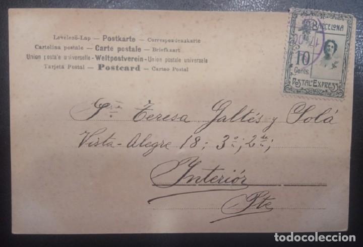 Sellos: BARCELONA INTERIOR. TARJETA POSTAL. - Foto 1