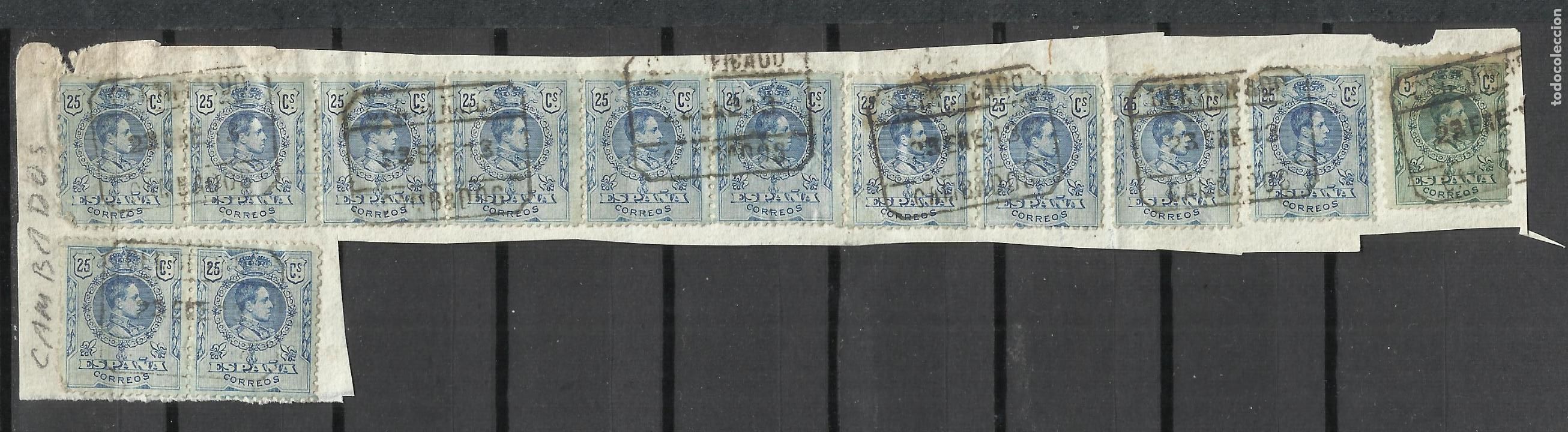 Timbres: FECHADORES BLOQUE DE 13 CAMBADOS PONTEVEDRA