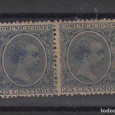 Sellos: 1889 - 1899 ALFONSO XIII TIPO PELON EDIFIL 221* PAREJA VC 44,00€