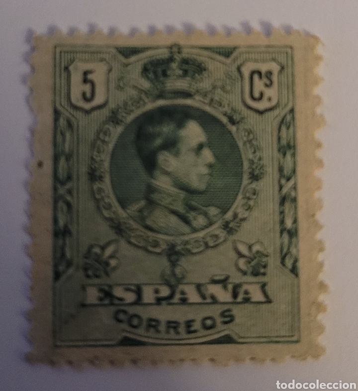 Timbre Espagne 1901 Alfonso XIII - 1 Peseta Carmin, Neuf Sans Charnière (MNH) - Collection