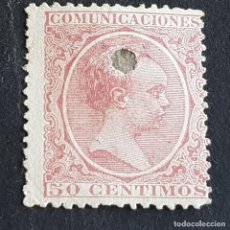 Sellos: ESPAÑA, 1889, ALFONSO XIII, EDIFIL 224T, 224 TELÉGRAFOS, TALADRADO, ( LOTE AR )