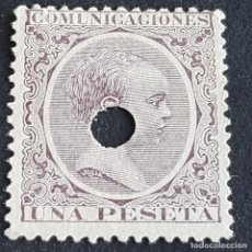 Sellos: ESPAÑA, 1889, ALFONSO XIII, EDIFIL 226T, 226 TELÉGRAFOS, TALADRADO, ( LOTE AR )