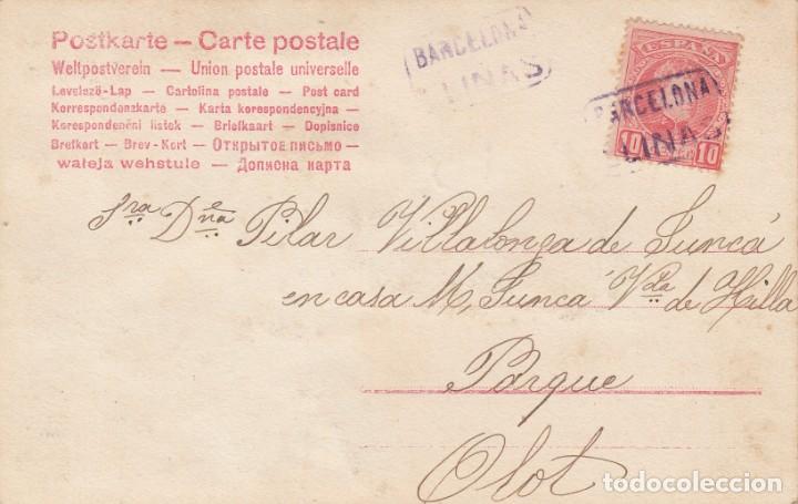 Sellos: CARTER&Iacute;A - LLINAS (BARCELONA) SOBRE POSTAL - Foto 1