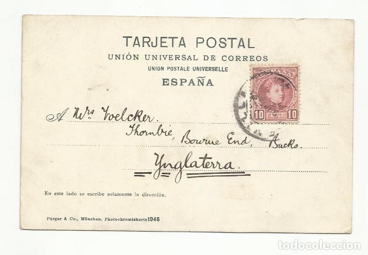 Sellos: postal circulada DE SEVILLA A INGLATERRA - Foto 2