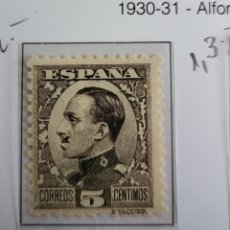 Francobolli: SELLO DE ESPAÑA 1930-31 ALFONSO XIII 5 CTS EDIFIL 491. Lote 291390958