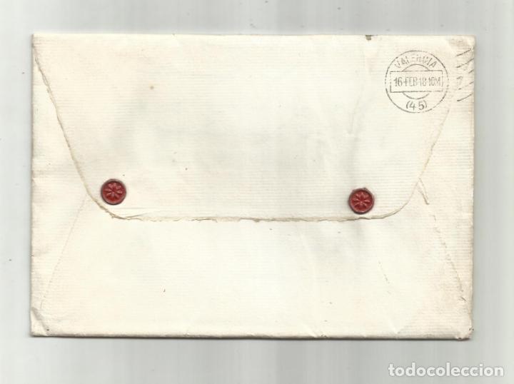Sellos: circulada 1918 de canals a valencia - Foto 2