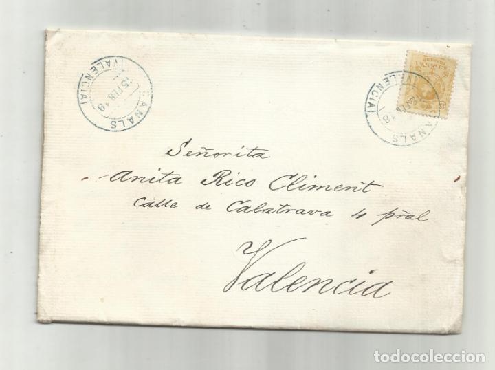 Sellos: circulada 1918 de canals a valencia - Foto 1